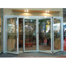 Aluminum Glass Balcony Bi-Folding Door with Thermal Break Profile